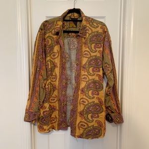 Vintage Patterned Button-Down